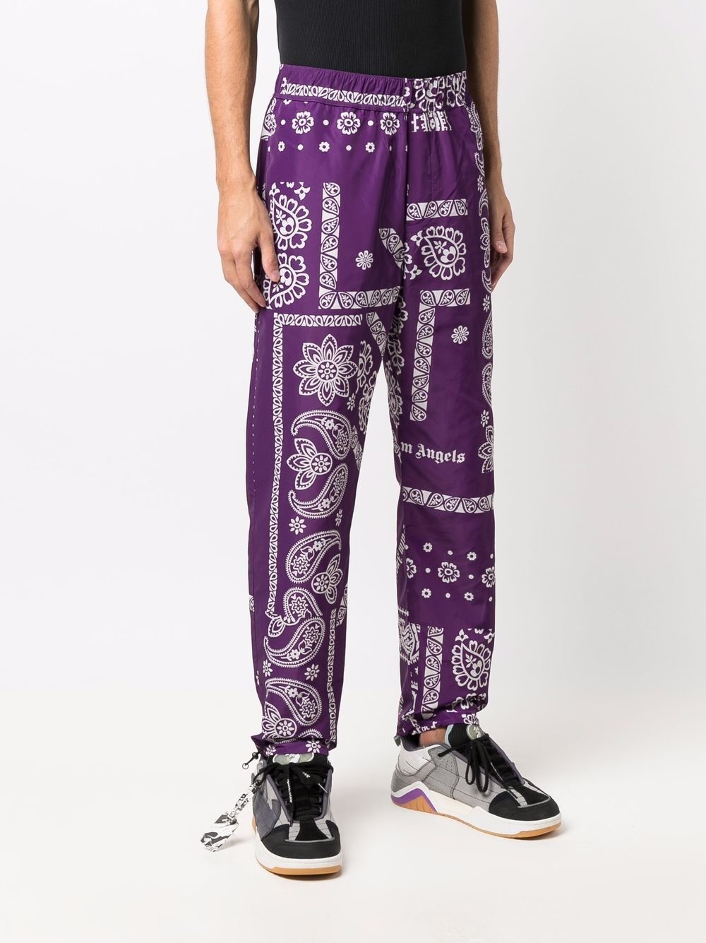 bandana-print logo trousers - 3