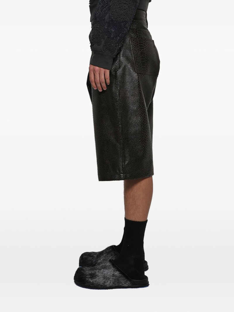 snakeskin-effect shorts 3