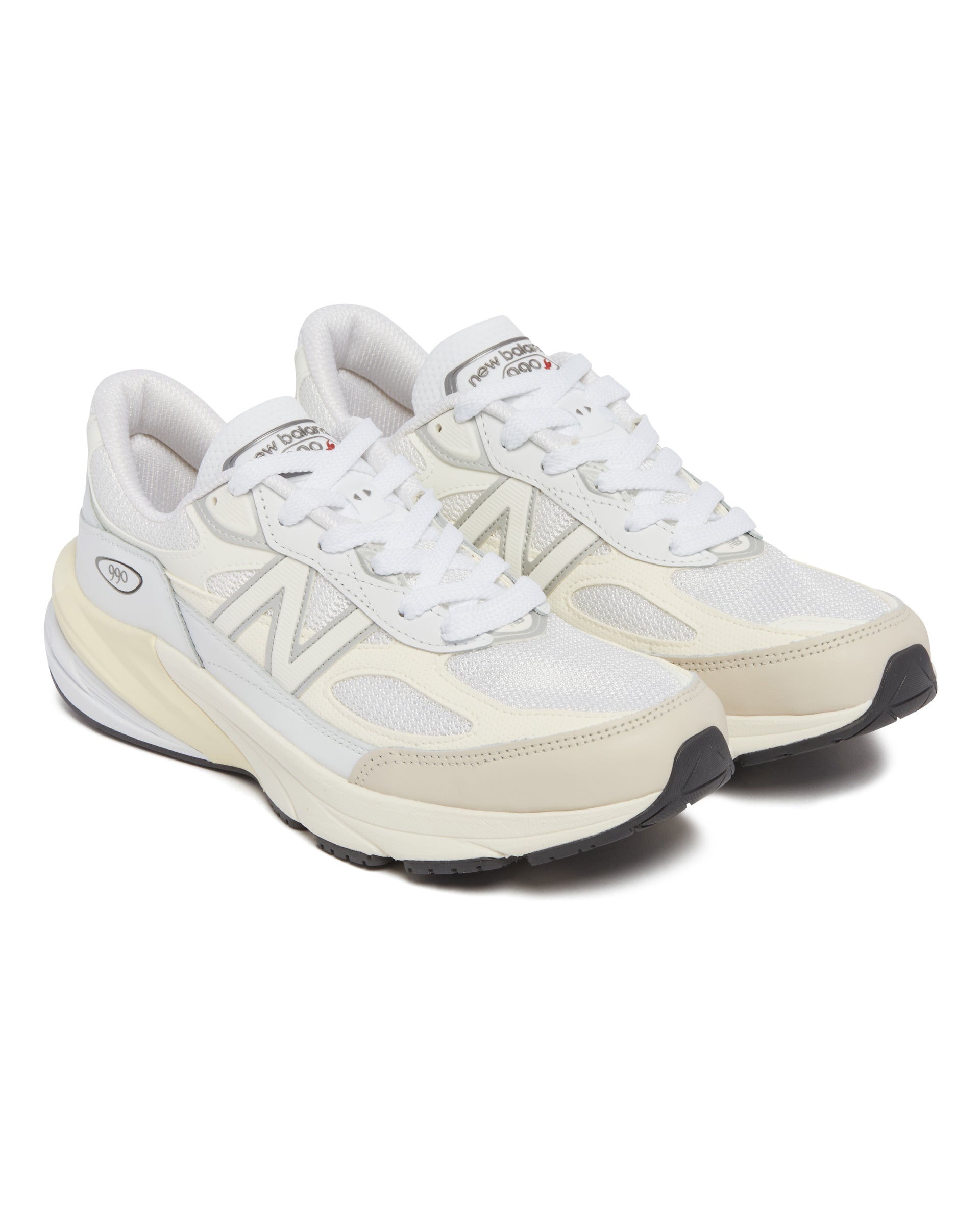 White 990v6 Sneakers Made in USA - 4