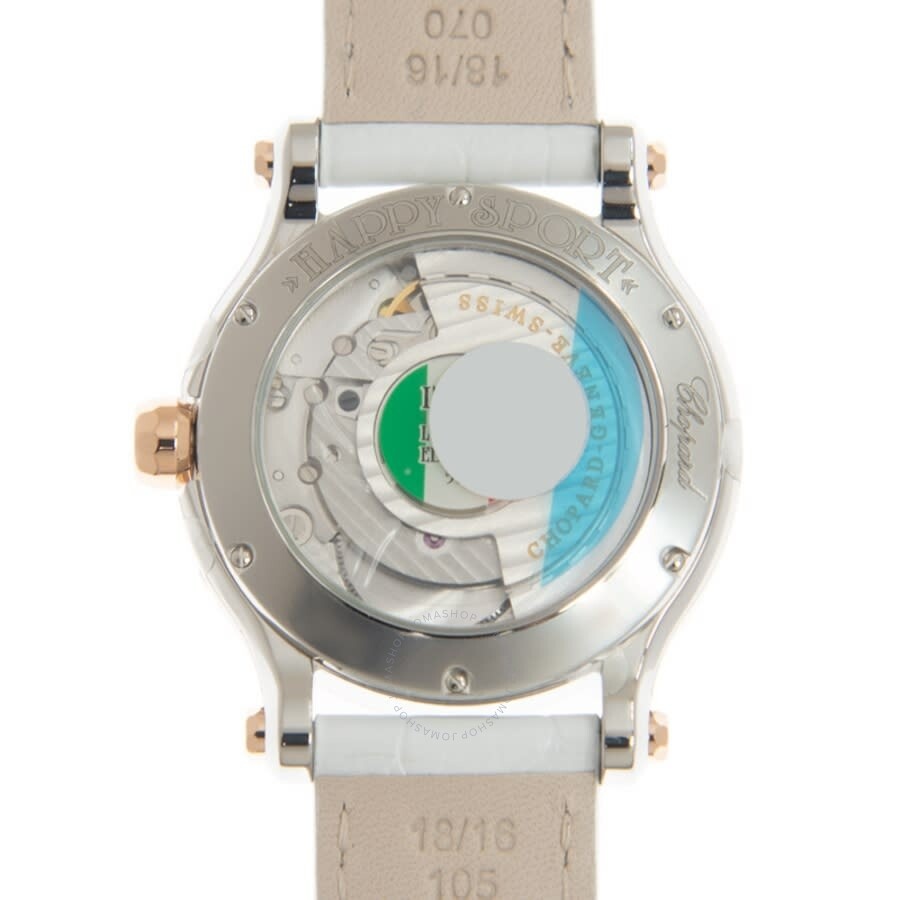 Chopard Happy Sport Automatic Diamond Silver Dial Ladies Watch 278559 6020 - 4