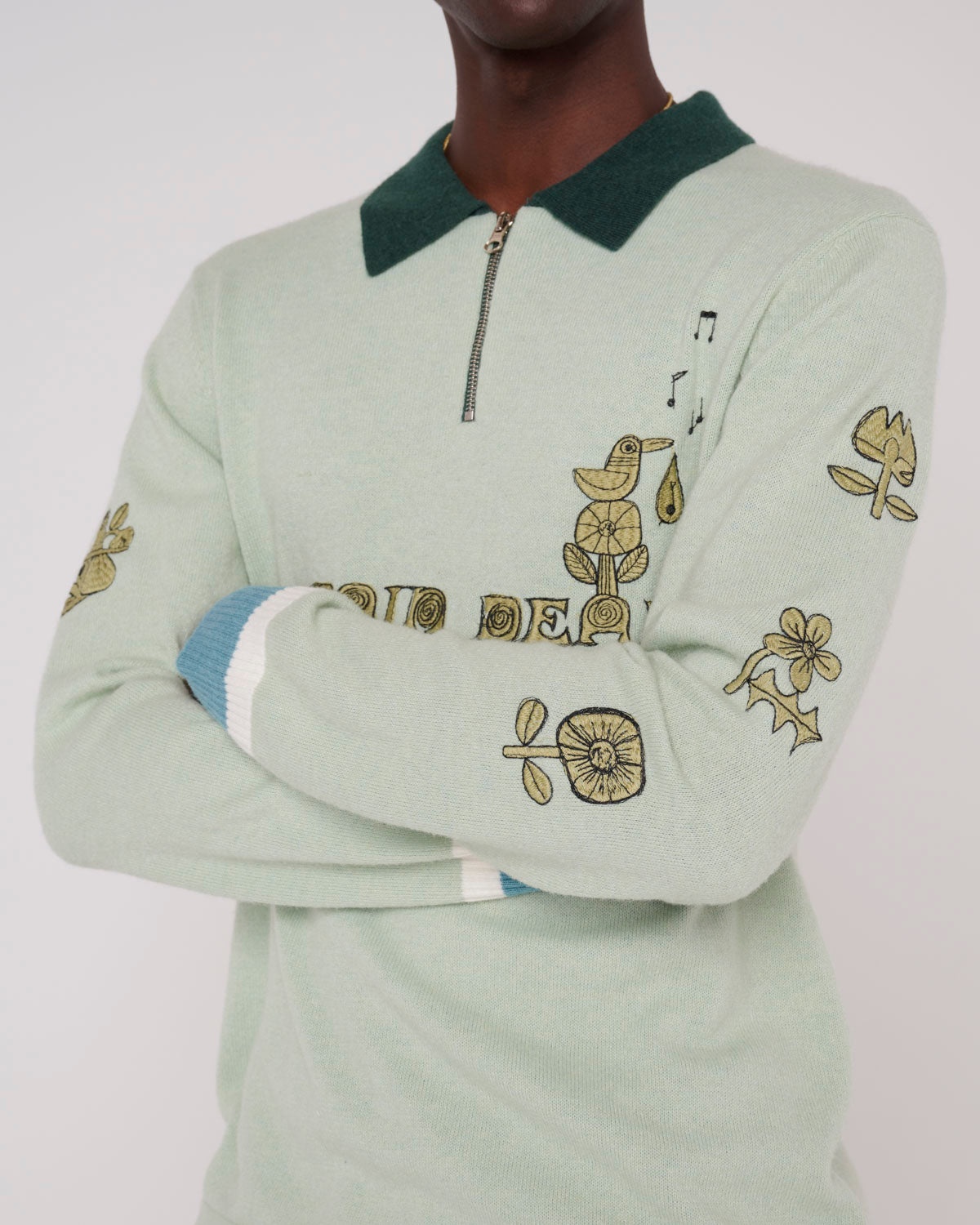 Lex Half Zip Sweater - Mint - 6