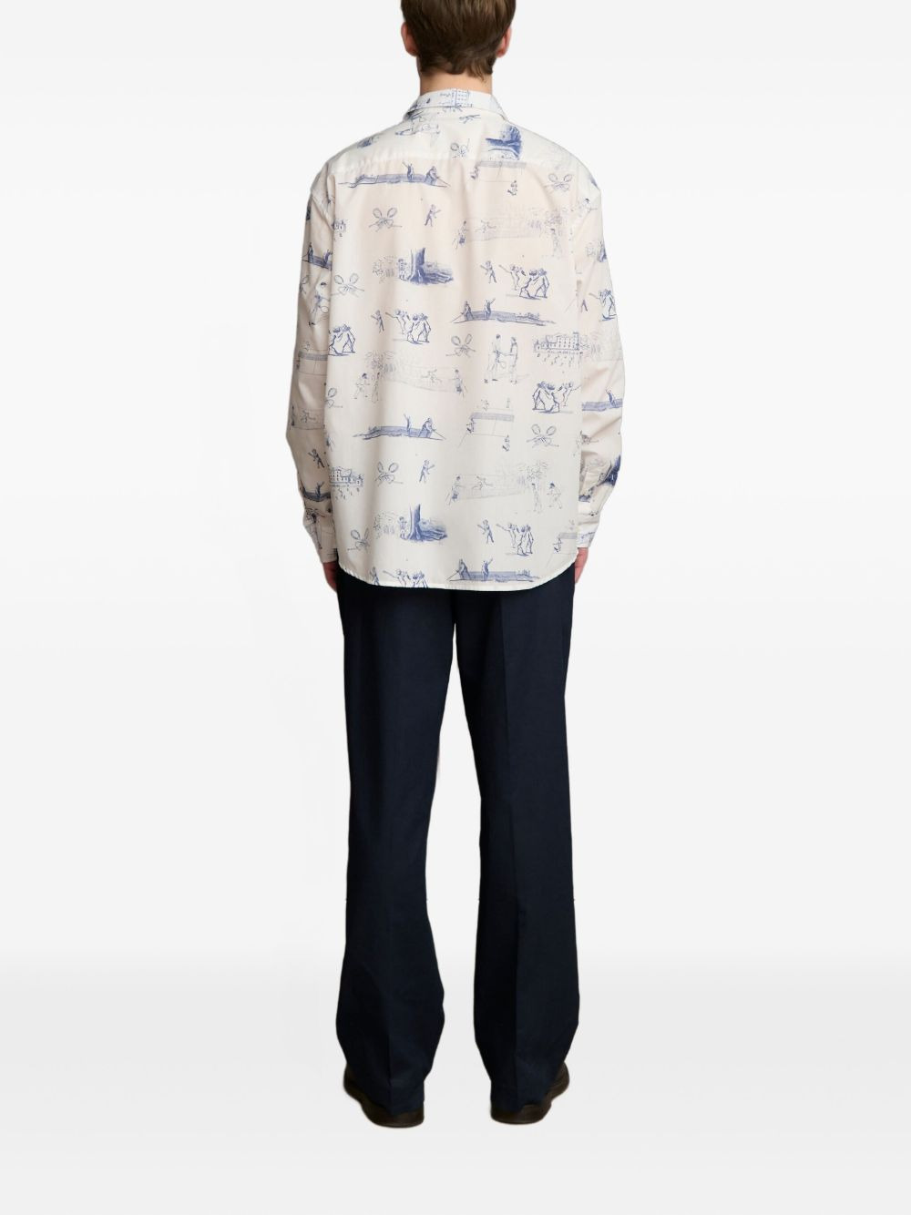 printed poplin shirt - 3