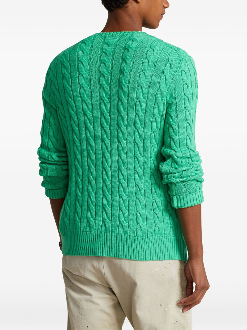 cable-knit embroidered-logo sweater 4
