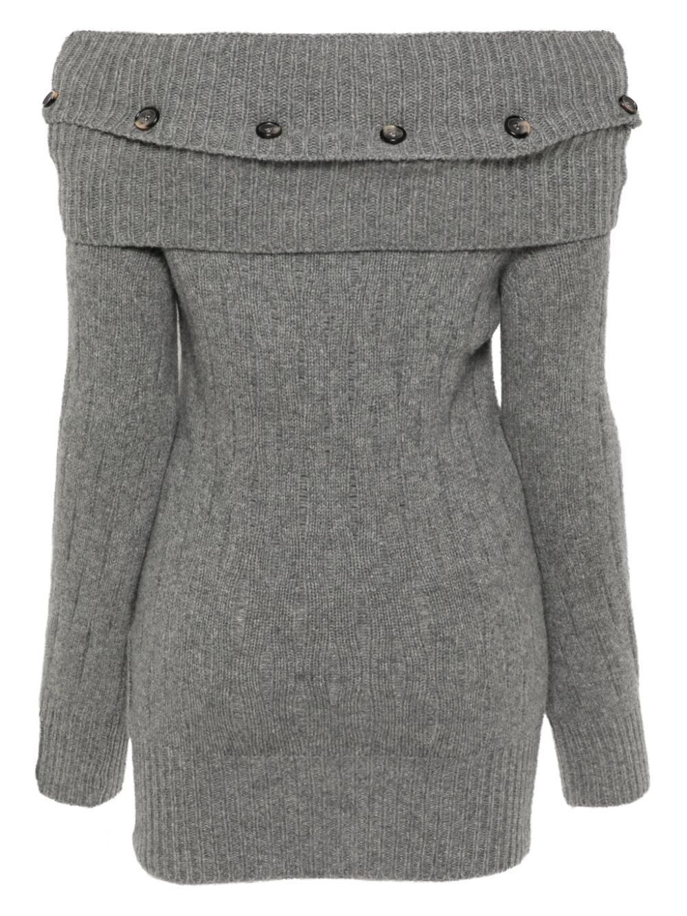 multi-button off-shoulder top - 2