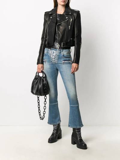 Unravel lace-up cropped jeans outlook