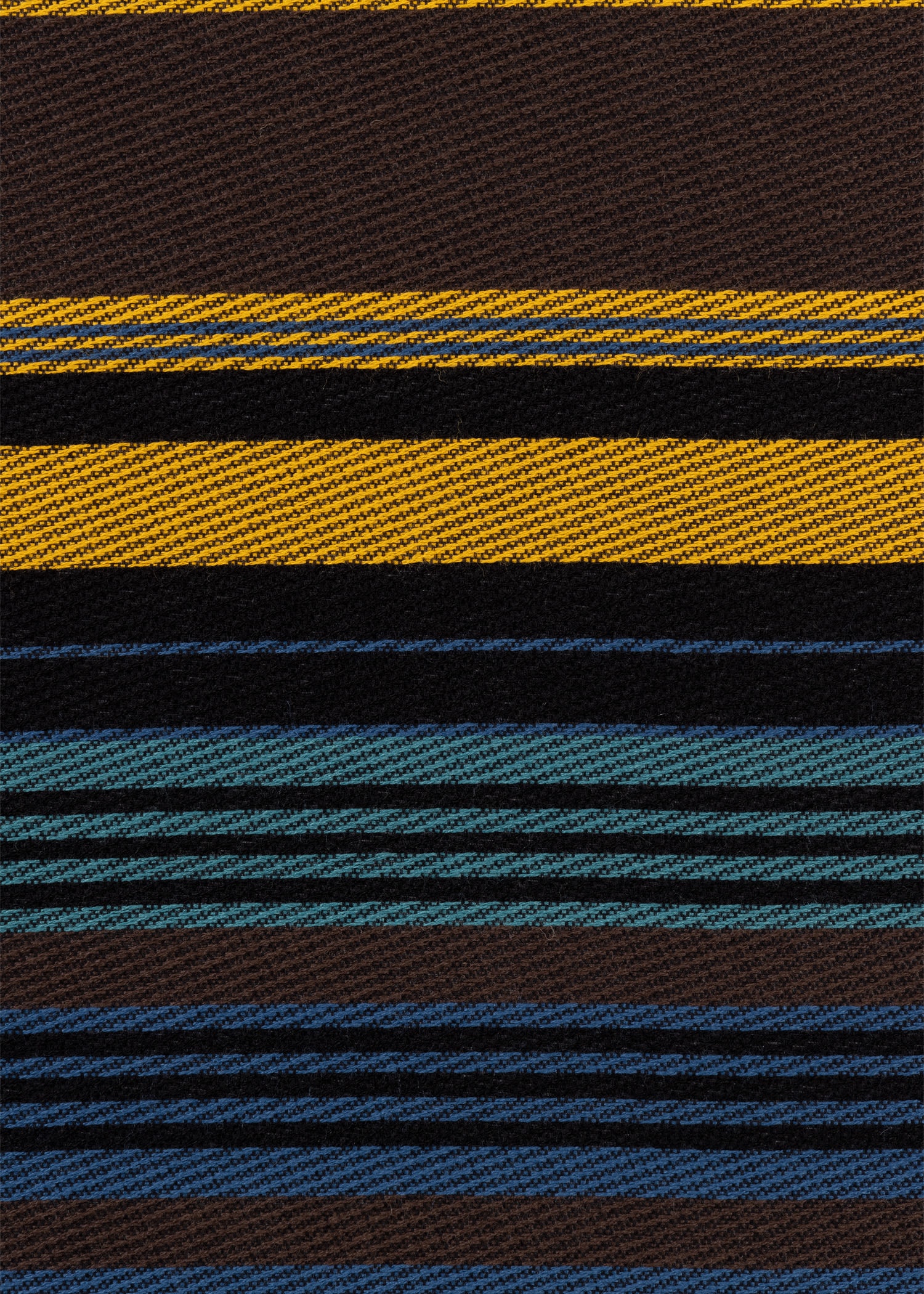 Blue and Yellow Stripe Scarf - 3