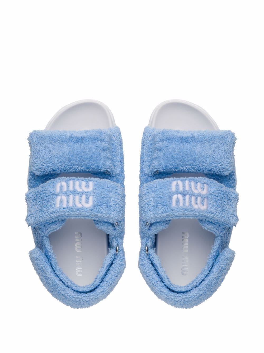 terry cloth touch-strap sandals - 4
