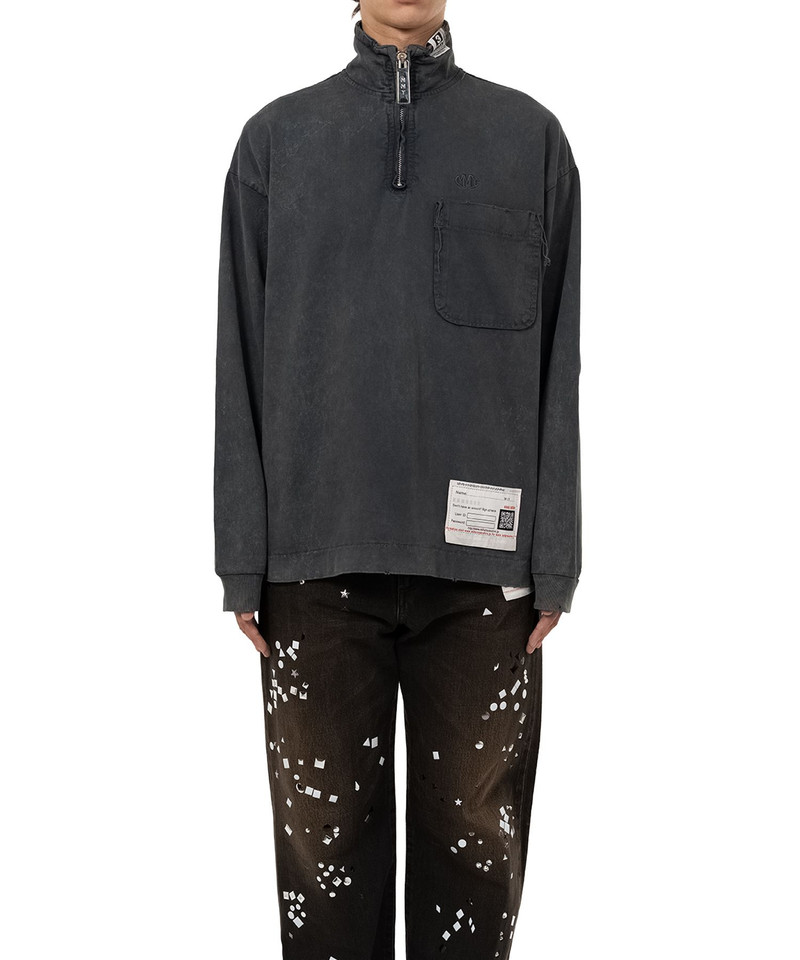Maison MIHARAYASUHIRO Amateur Sewn Like Half Zip-up Long Sleeve T-shirt outlook