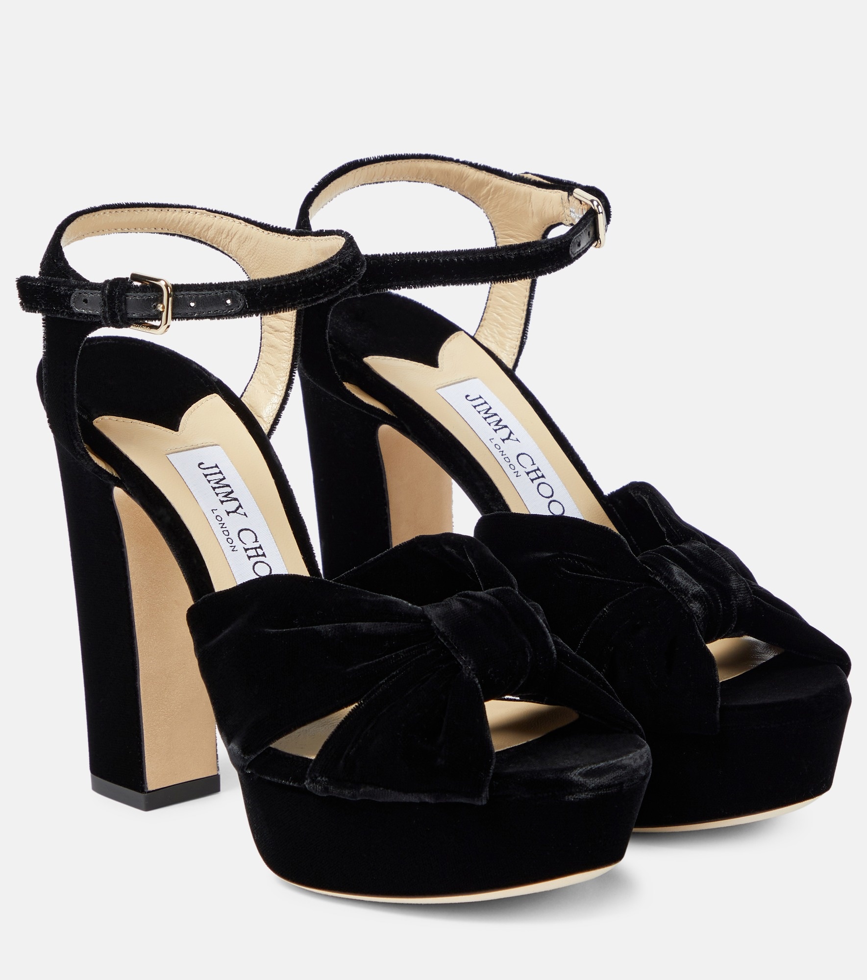 Heloise 120 velvet platform sandals - 1