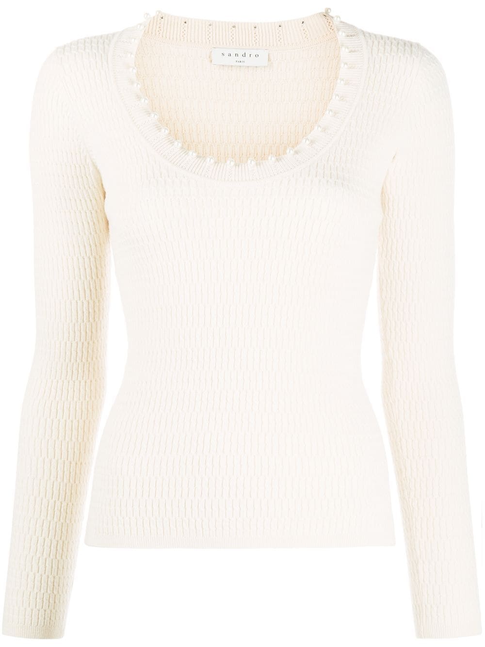 Jisel beaded-neck sweater - 1