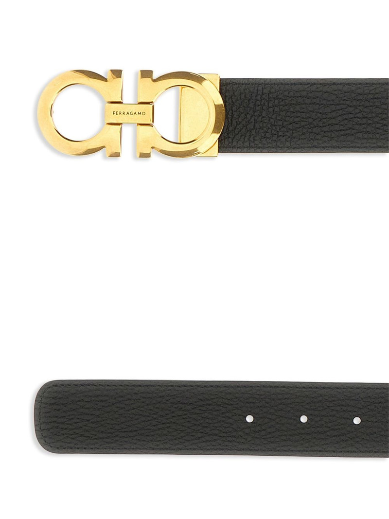FERRAGAMO logo-buckle leather belt outlook