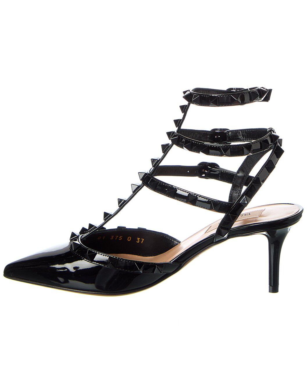 Valentino Rockstud Caged 65 Patent Ankle Strap Pump - 2