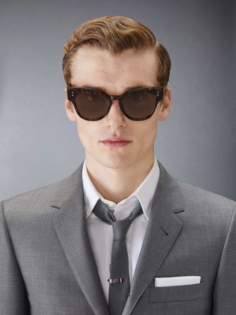 Thom Browne TOKYO TORTOISE ACETATE CATEYE SUNGLASSES outlook