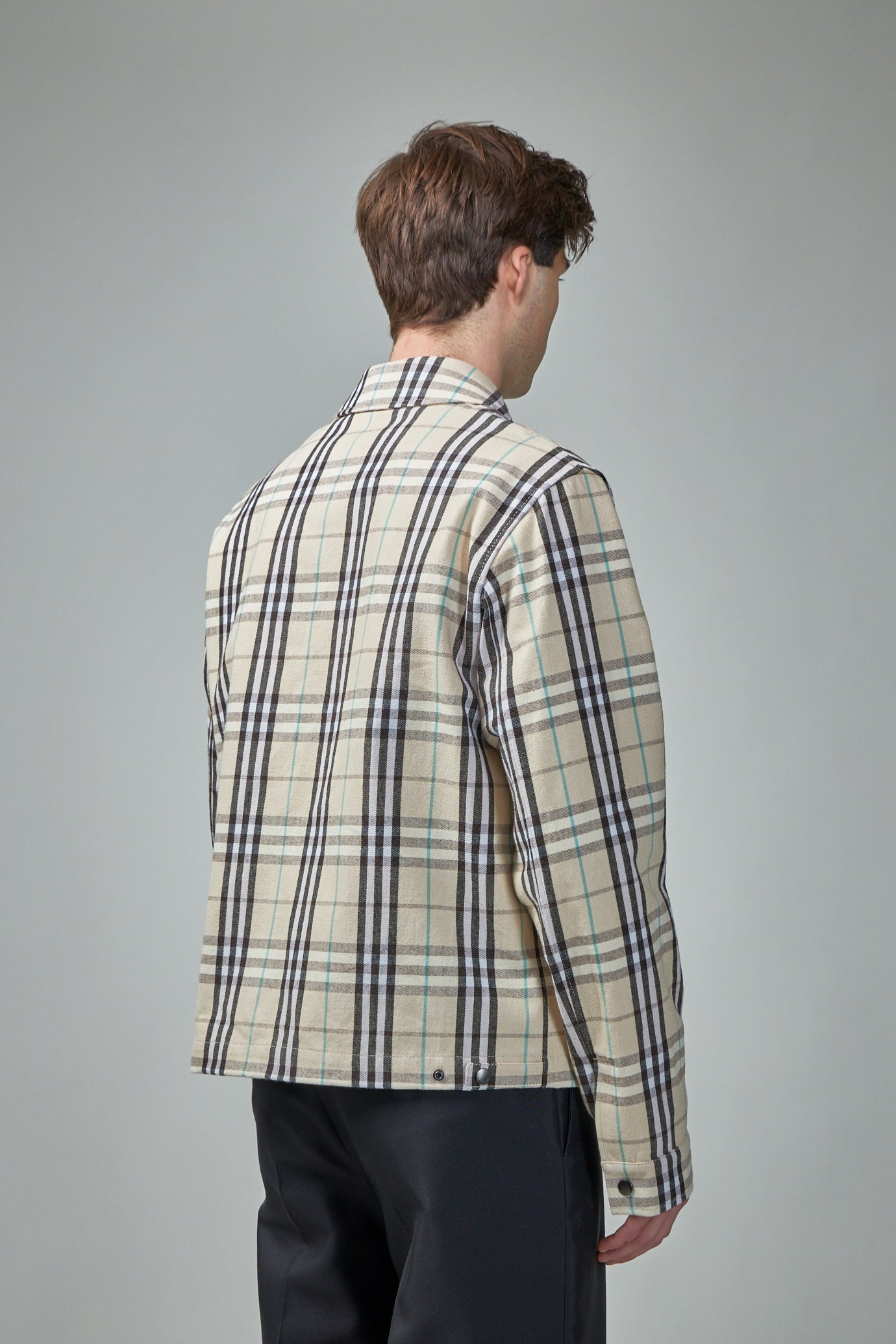 Check Cotton Harrington Jacket - 3