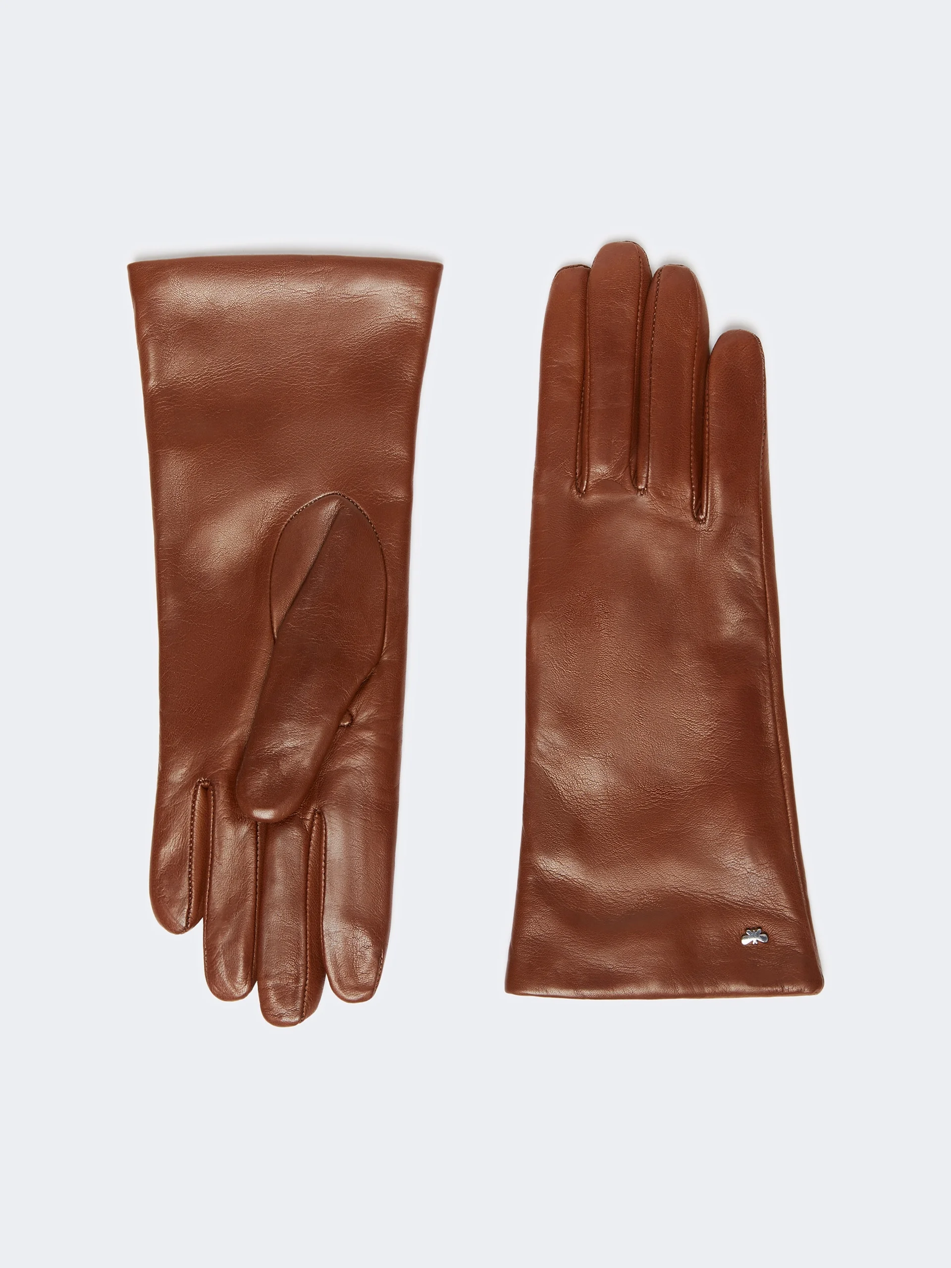 SENAPESHORT Short nappa leather gloves - TOBACCO - 1