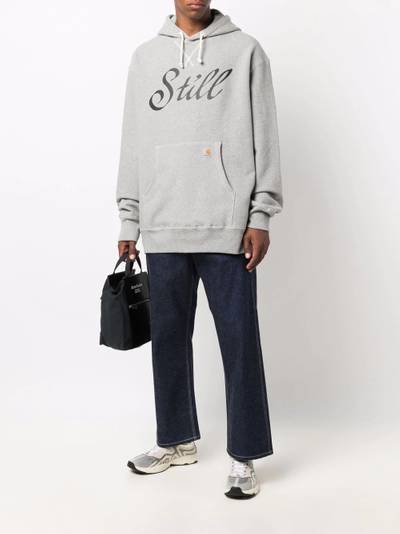 Junya Watanabe MAN slogan-print hoodie outlook