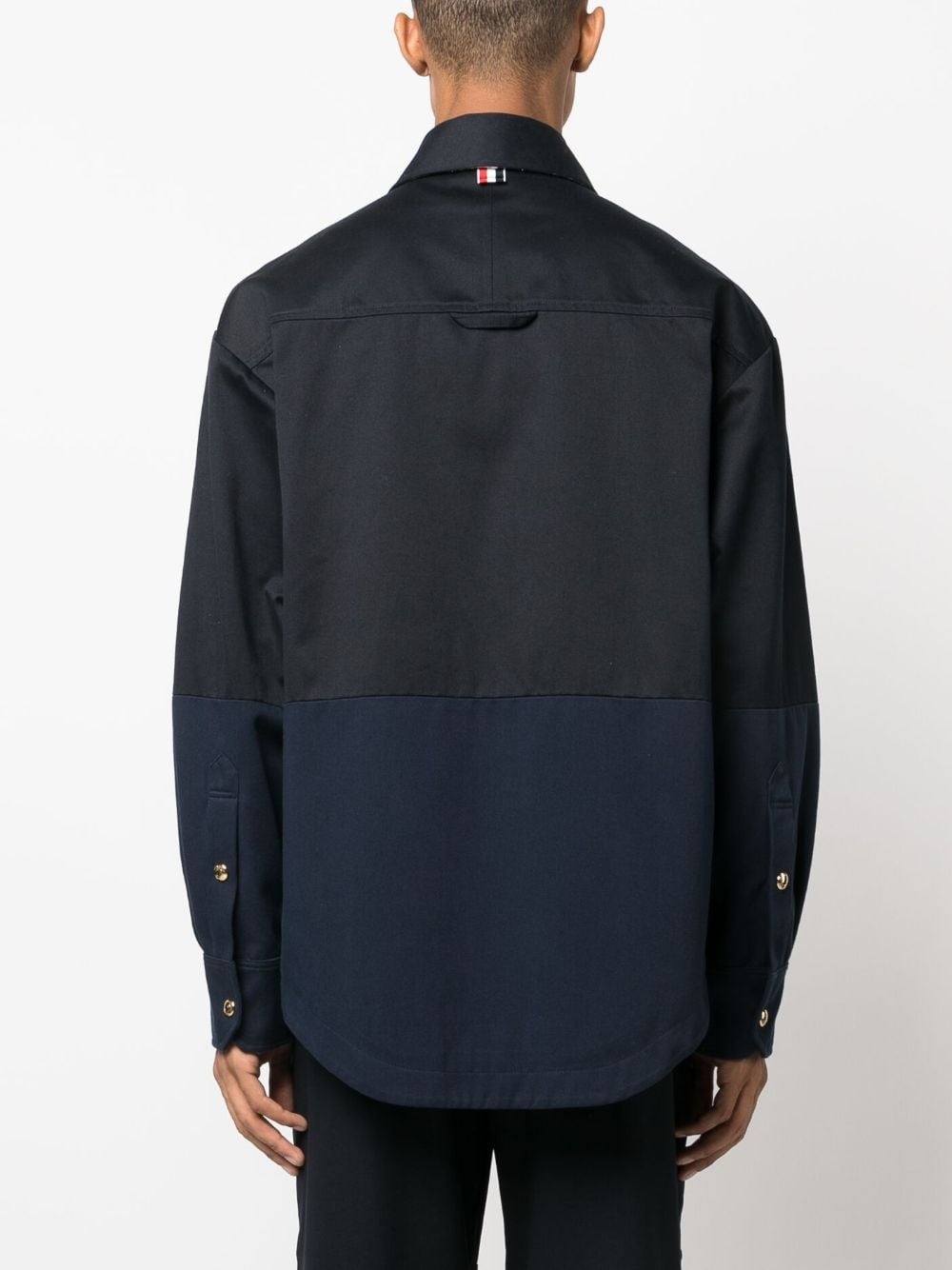 two-tone cotton-gabardine jacket - 4