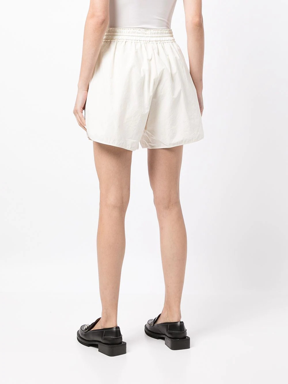 elasticated waistband cotton shorts - 4