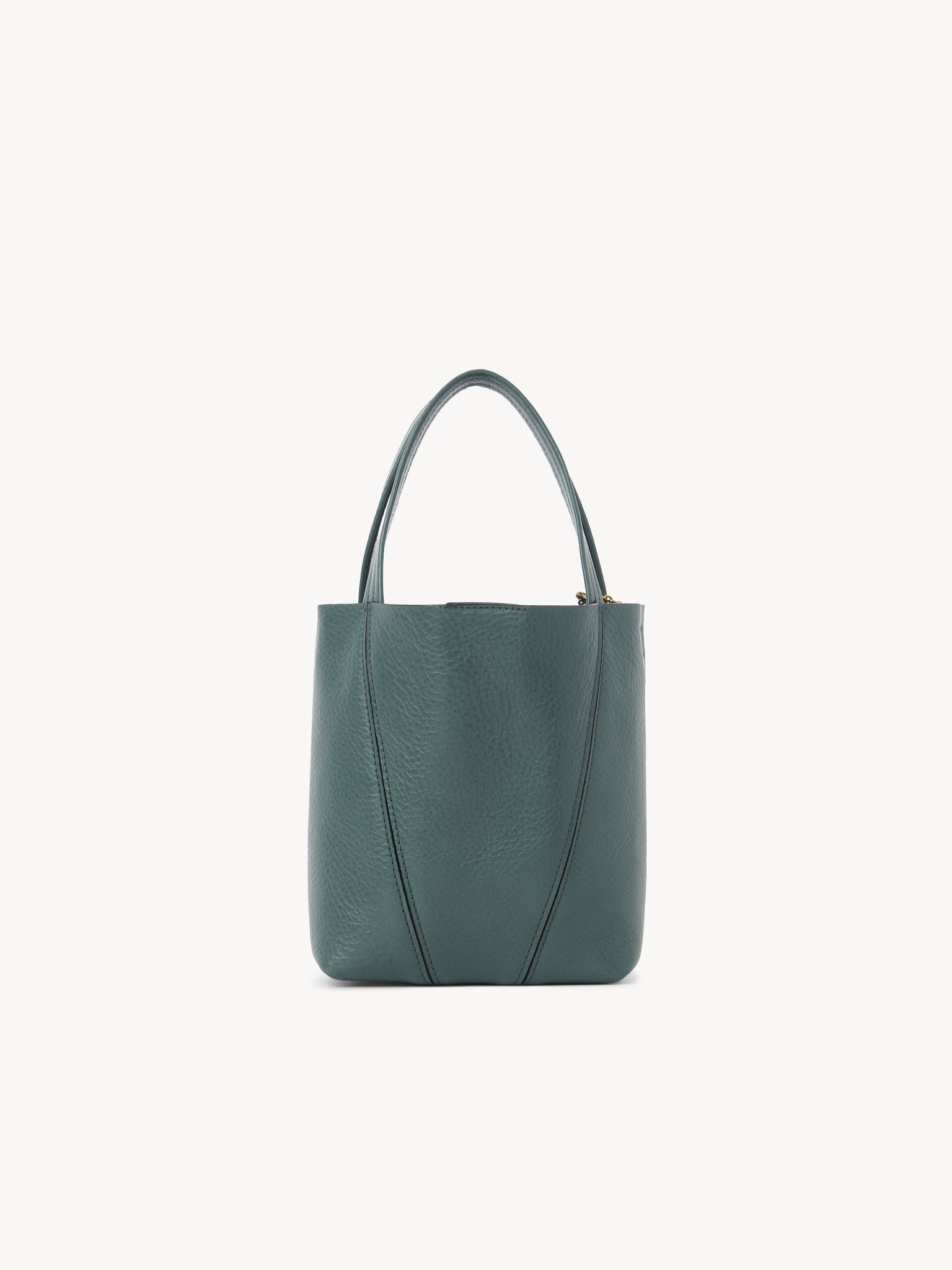 SMALL CHLOÉ SPIN TOTE BAG IN GRAINED LEATHER - 4