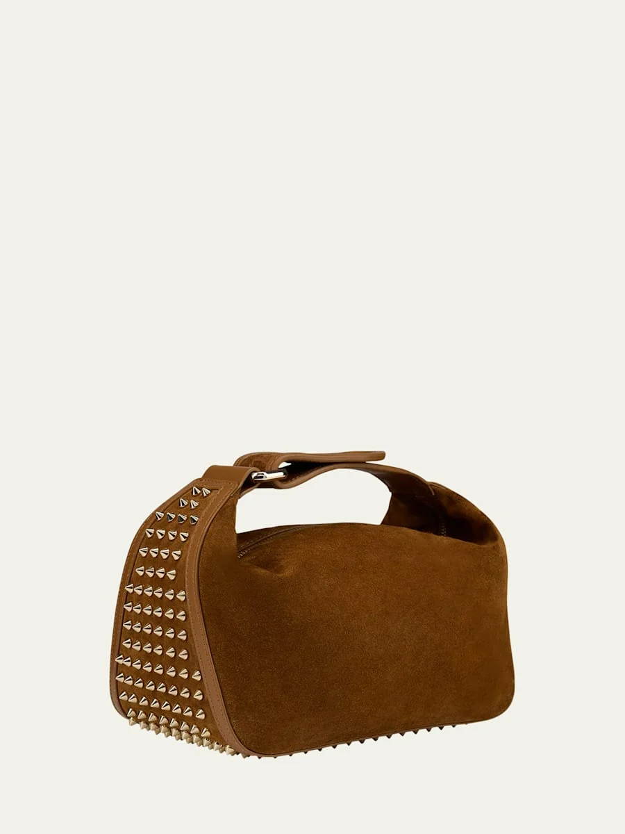 Funky Dopp Spike Top-Handle Bag in Suede - 1