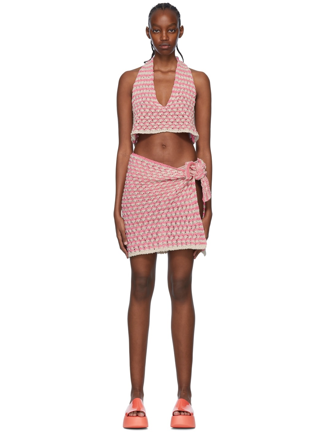 SSENSE Exclusive Pink Cotton Cover-Up Set - 1