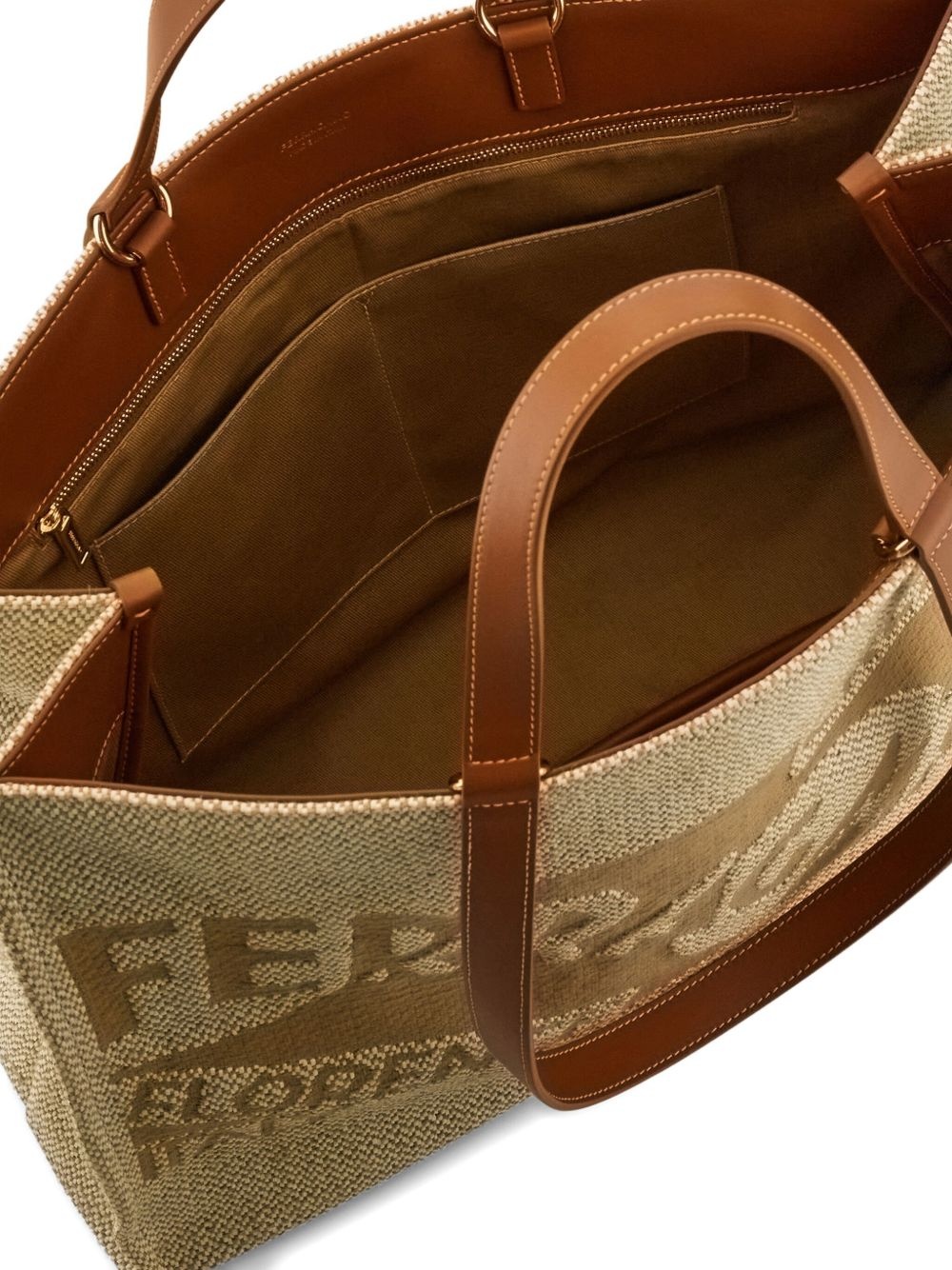large logo-embroidered tote bag - 7