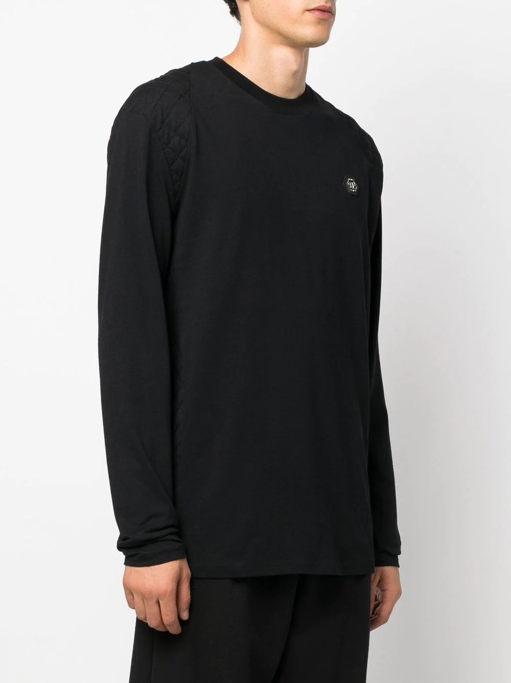 logo-embroidered long-sleeved T-shirt - 3