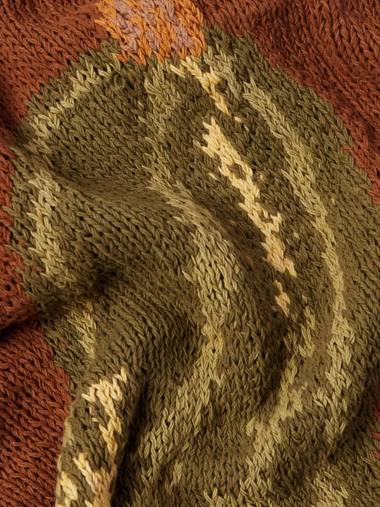 Twinsun Appliquéd Jacquard-Knit Organic Cotton Cardigan - 5