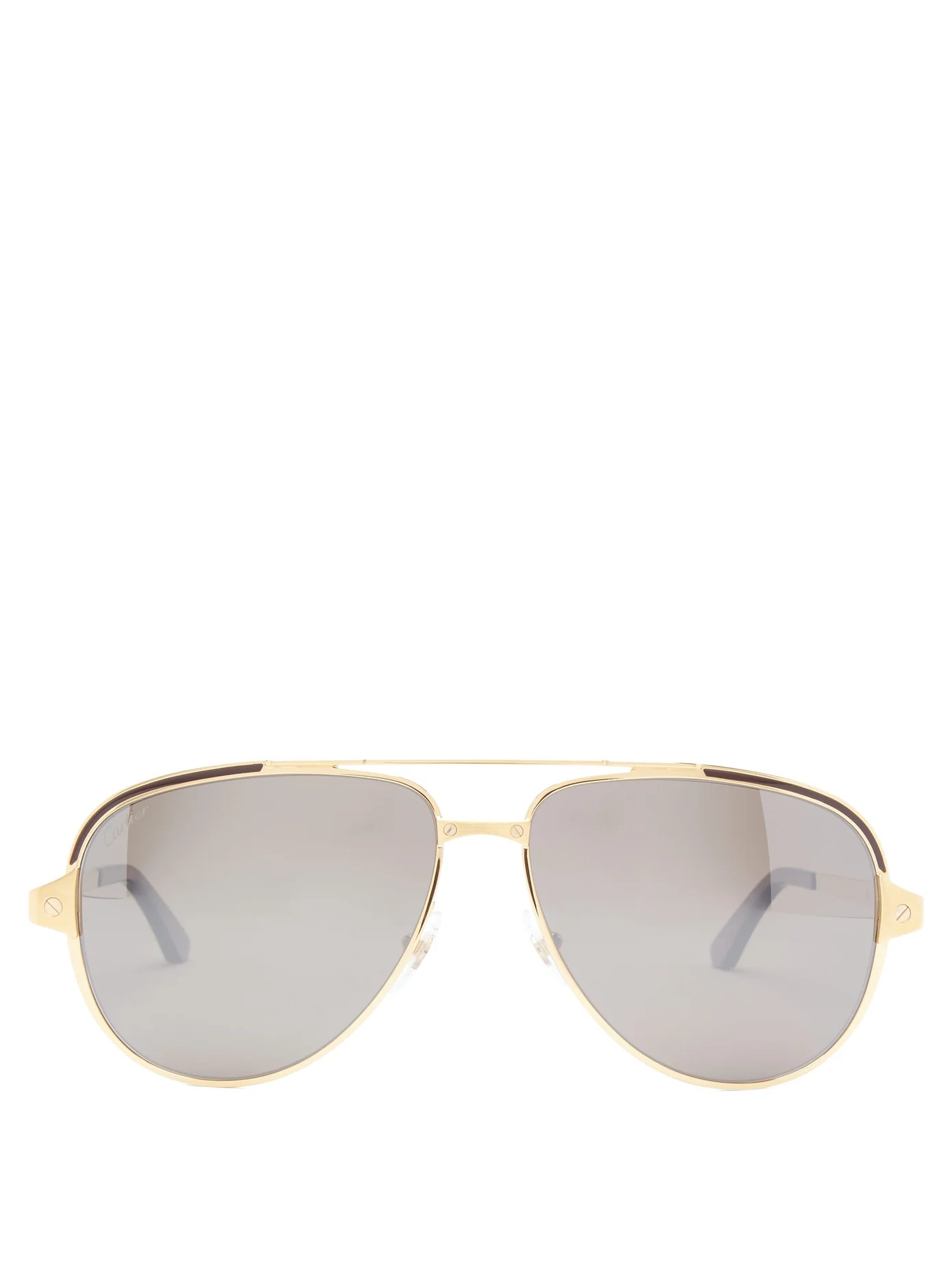 Santos de Cartier aviator metal sunglasses - 1