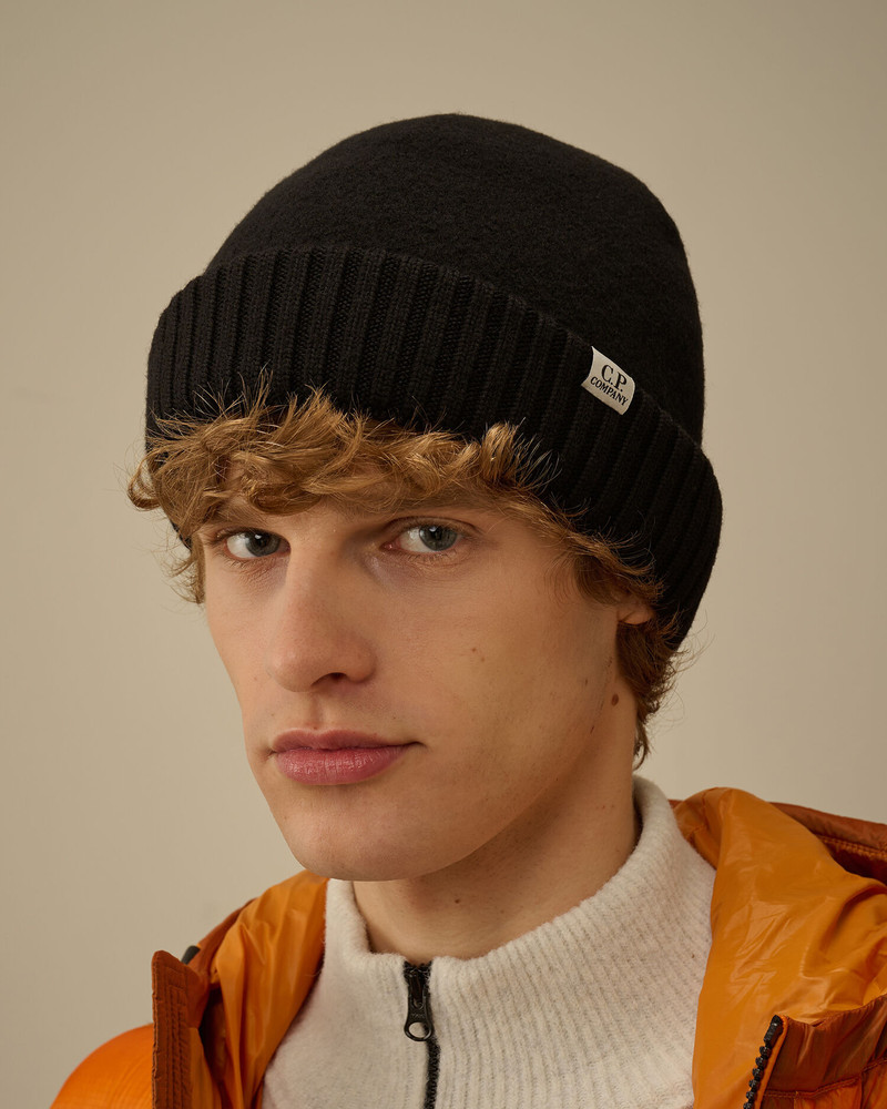 C.P. Company Extrafine Merino Wool Felted Fisherman Beanie outlook