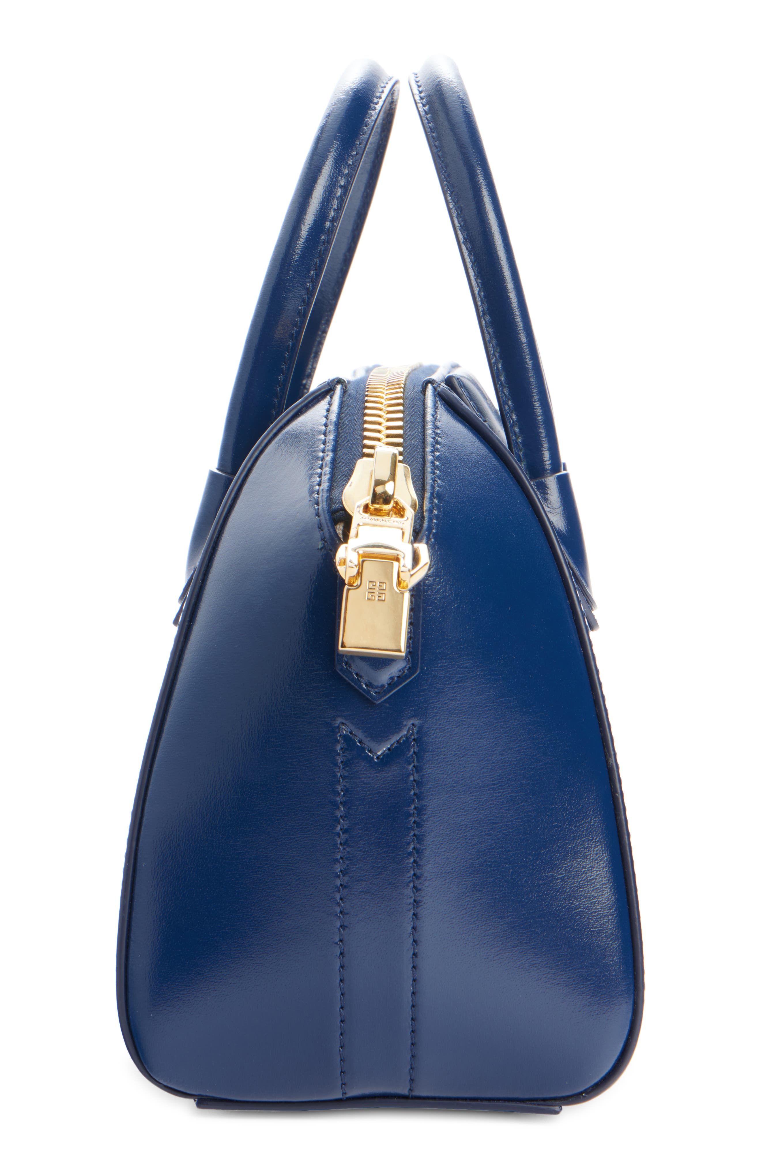 Givenchy Mini Antigona Leather Satchel in 410-Navy at Nordstrom - 4