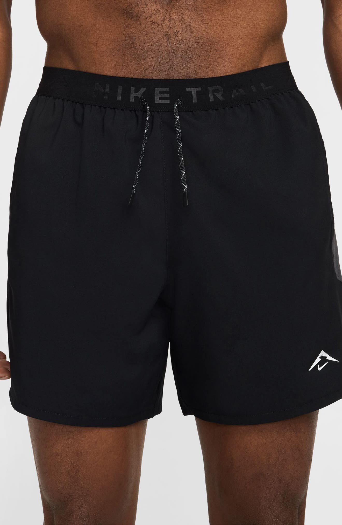 Nike Trail Dri-FIT Brief Lined Running Shorts in Black/Anthracite at Nordstrom - 4