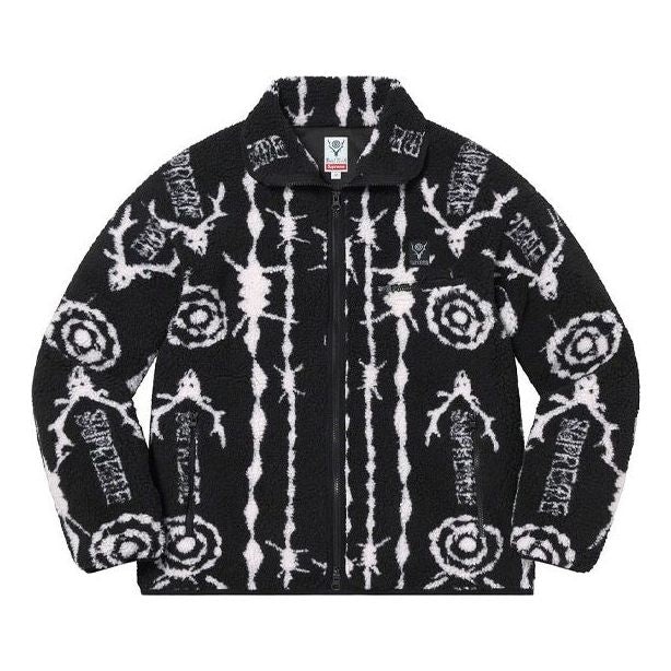 Supreme x SOUTH2 WEST8 Fleece Jacket 'Black White' SUP-SS21-649 - 1