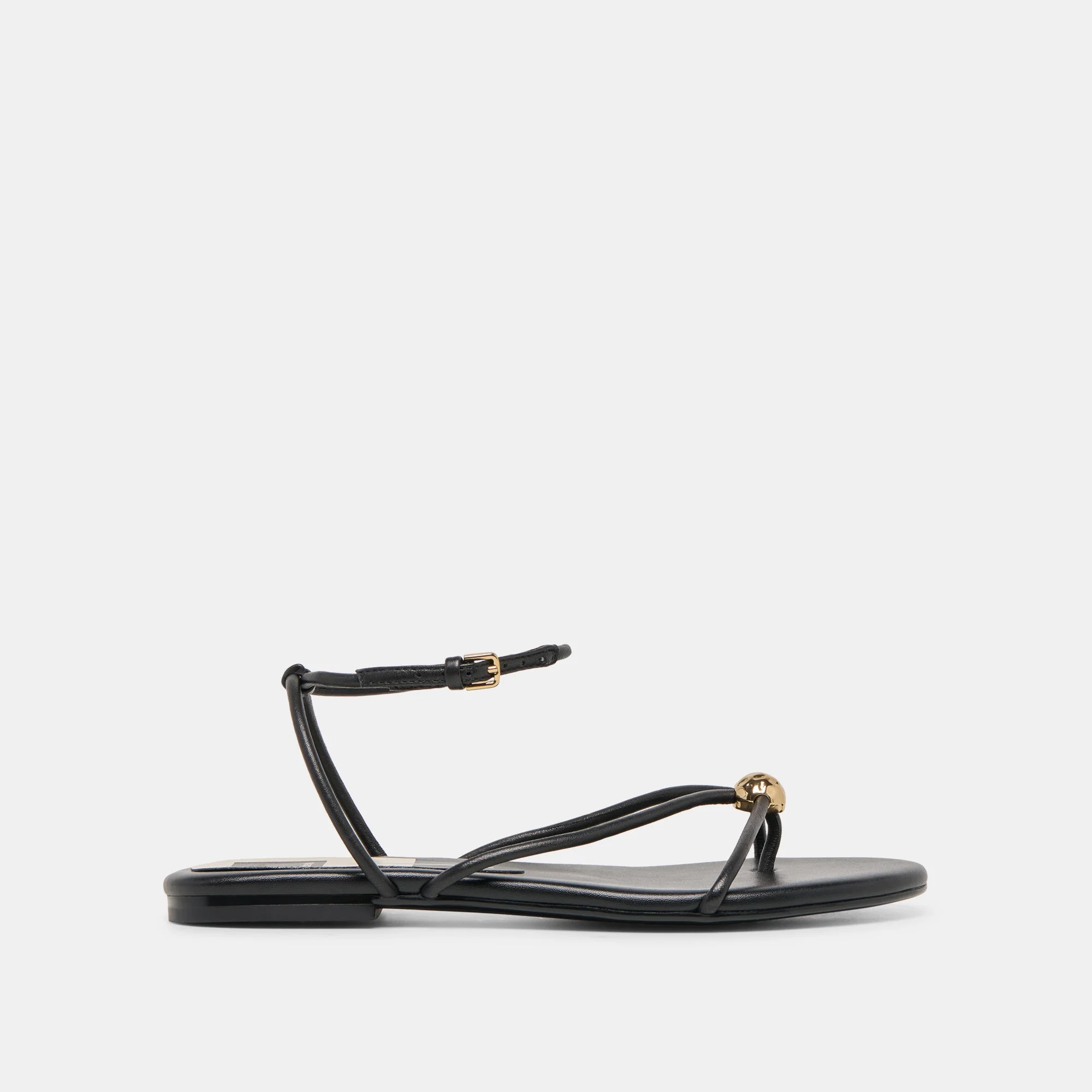KENLEY SANDALS BLACK LEATHER - 1