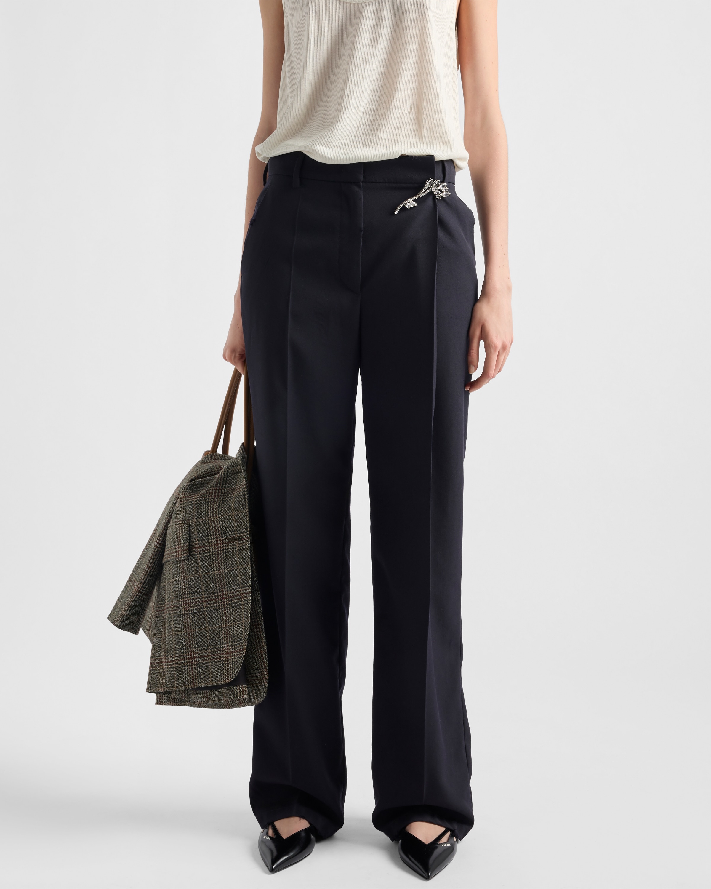 Old-wash gabardine pants - 4