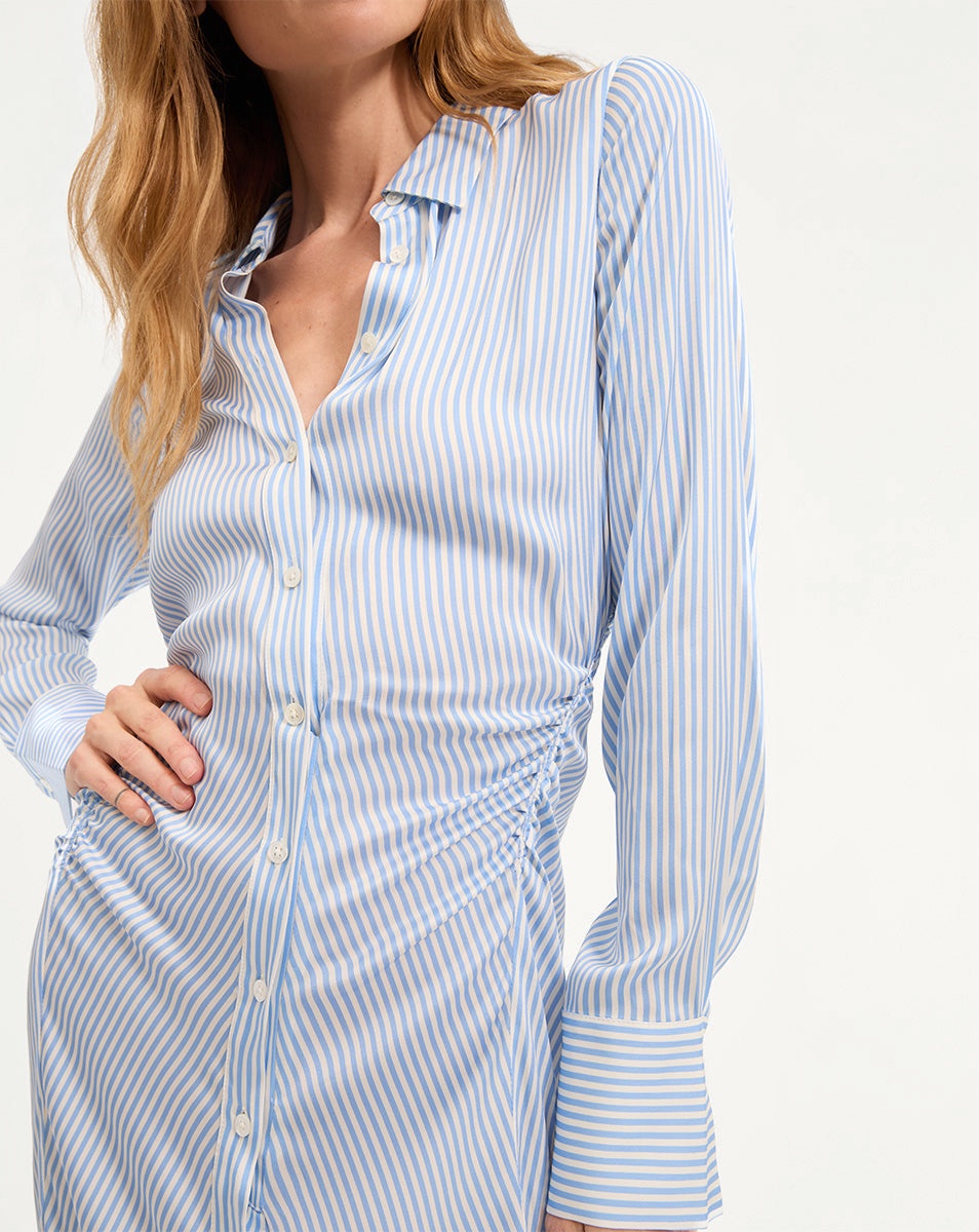 LEX SILK MIDI SHIRTDRESS - 3