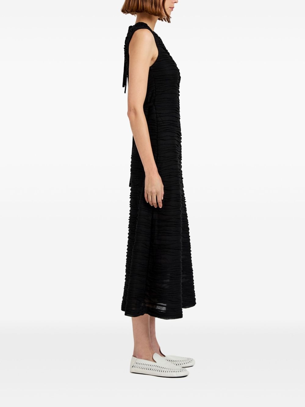 ruffled black dress - 3