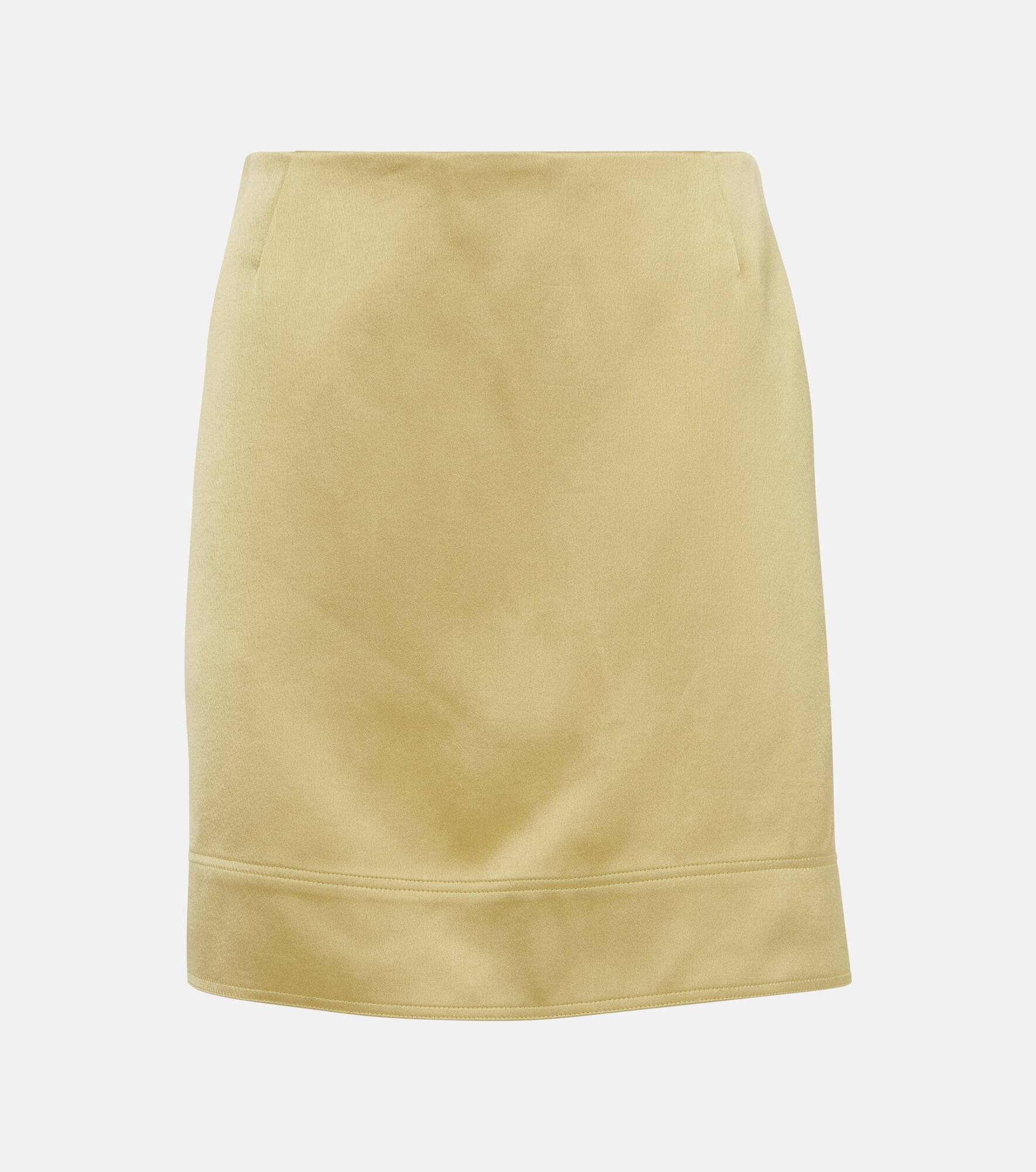 High-rise satin miniskirt - 1