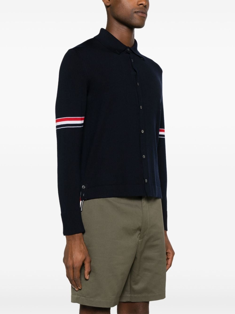 RWB stripe wool cardigan - 3