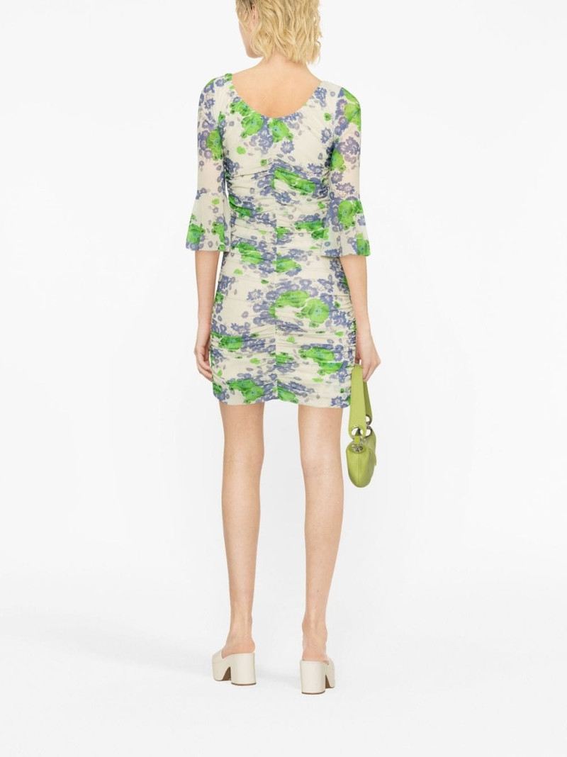 floral-print ruched minidress 3
