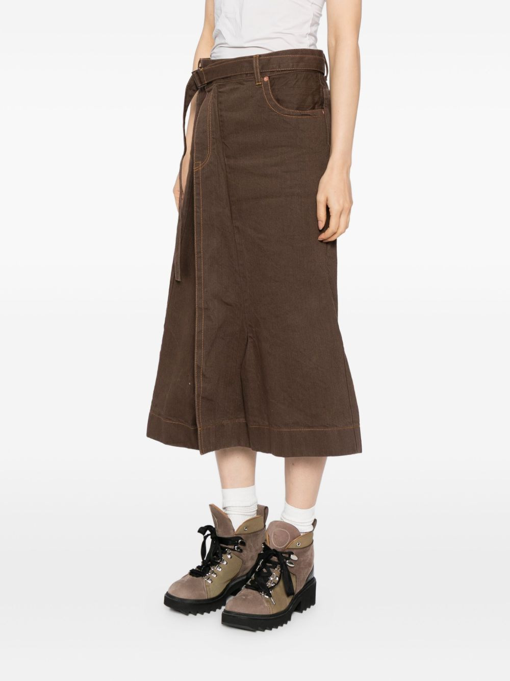 cotton wrap skirt - 3