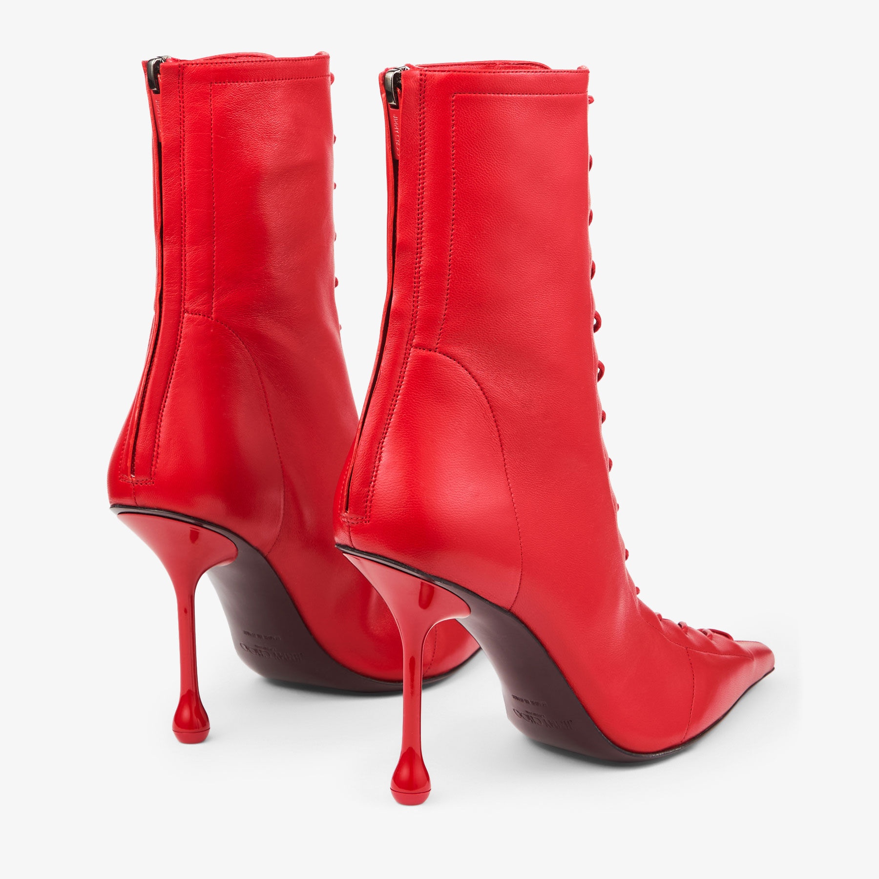 Scarlett Ankle Boot 95
Postbox Red Nappa Leather Boots - 5