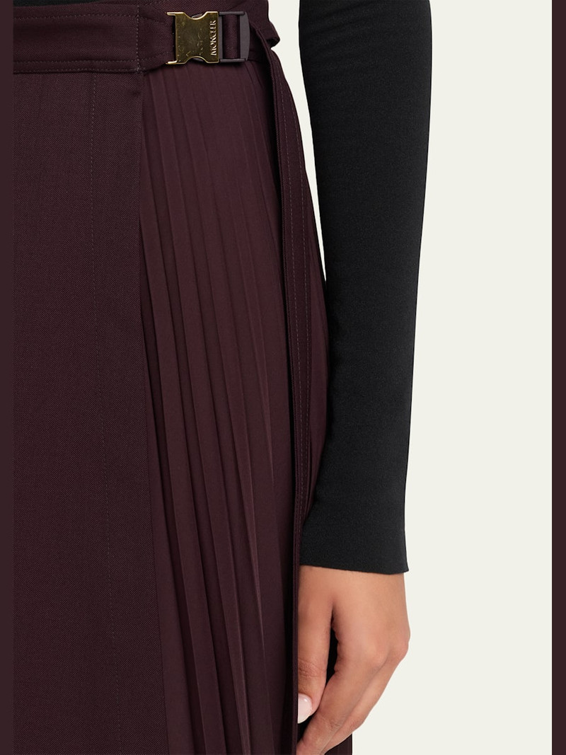 Moncler Pleated Midi Wrap Skirt outlook
