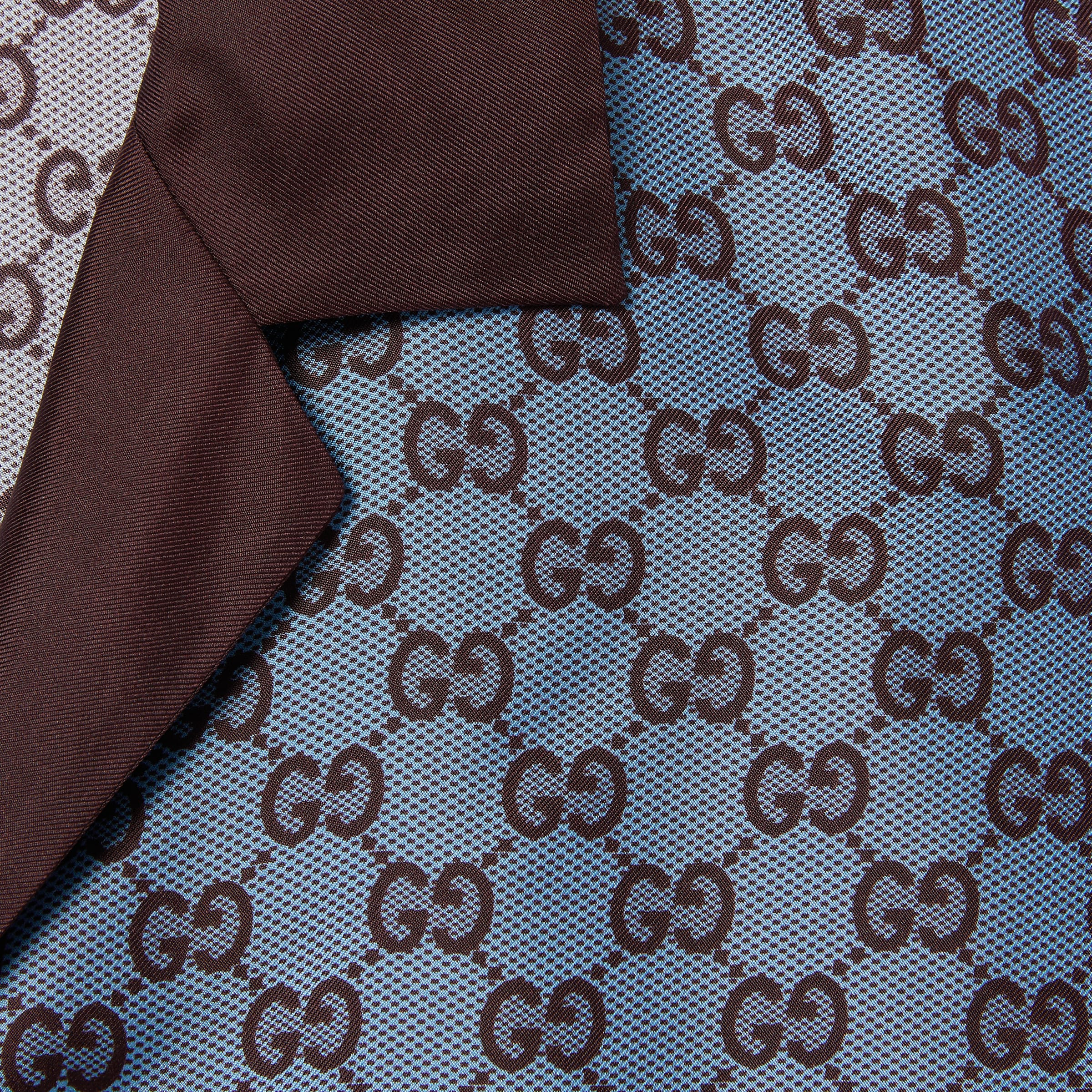 Regular fit printed silk twill shirt - 7