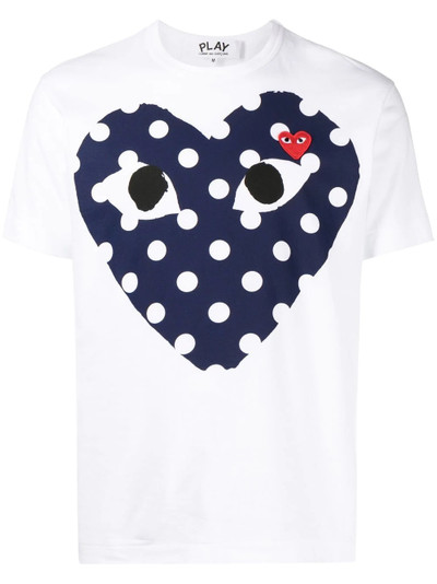 Comme des Garçons PLAY heart print T-shirt outlook