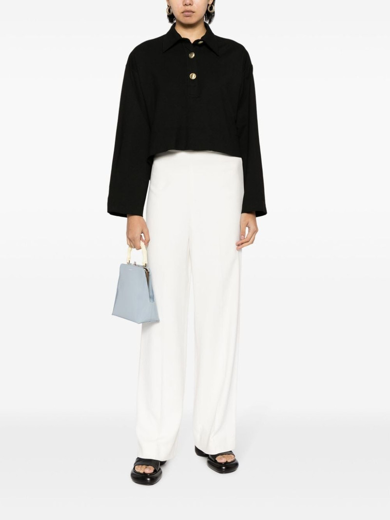 ROSETTA GETTY long-sleeve crop polo shirt outlook