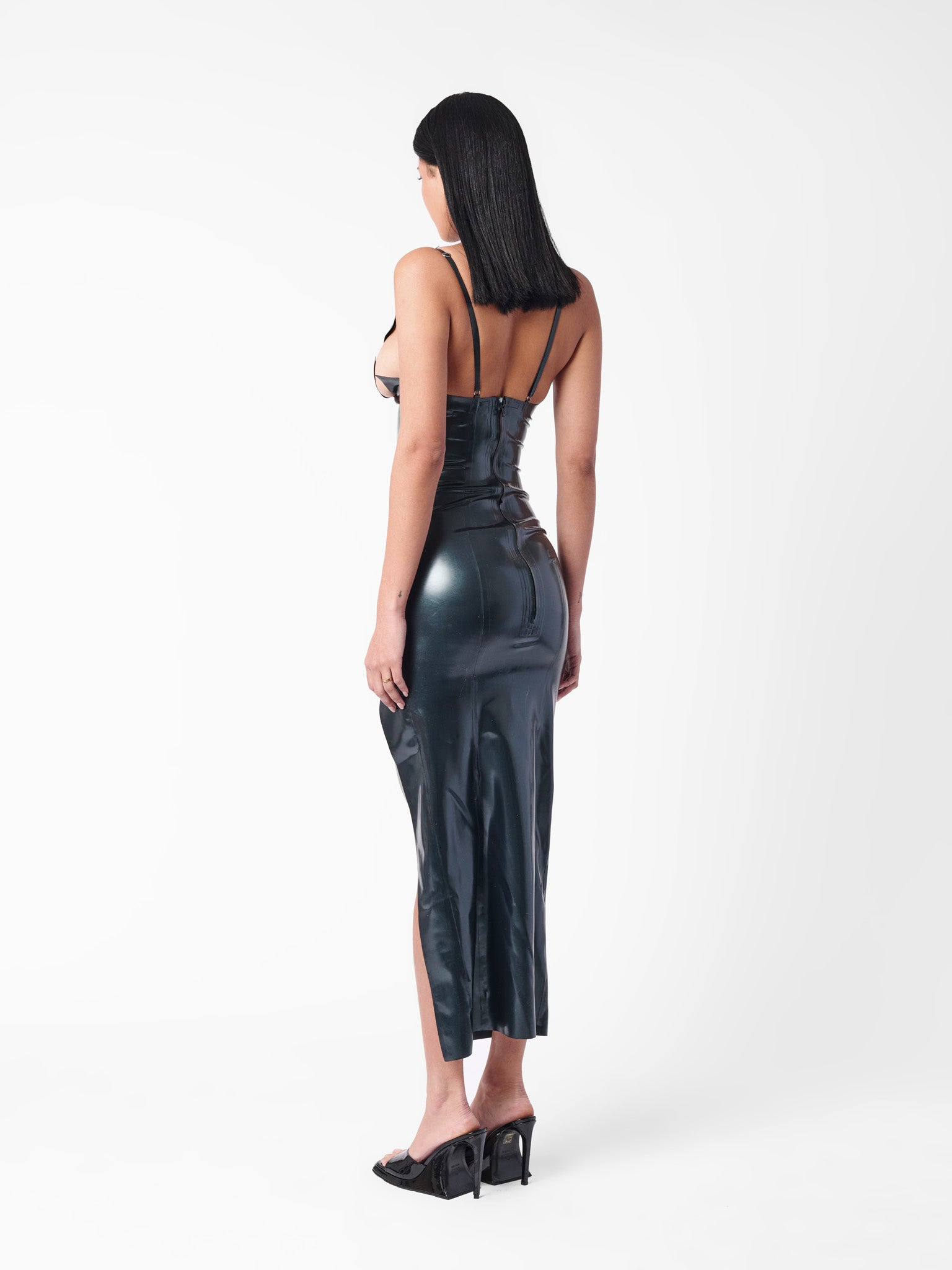 ROAST LATEX DRESS BLACK - 5