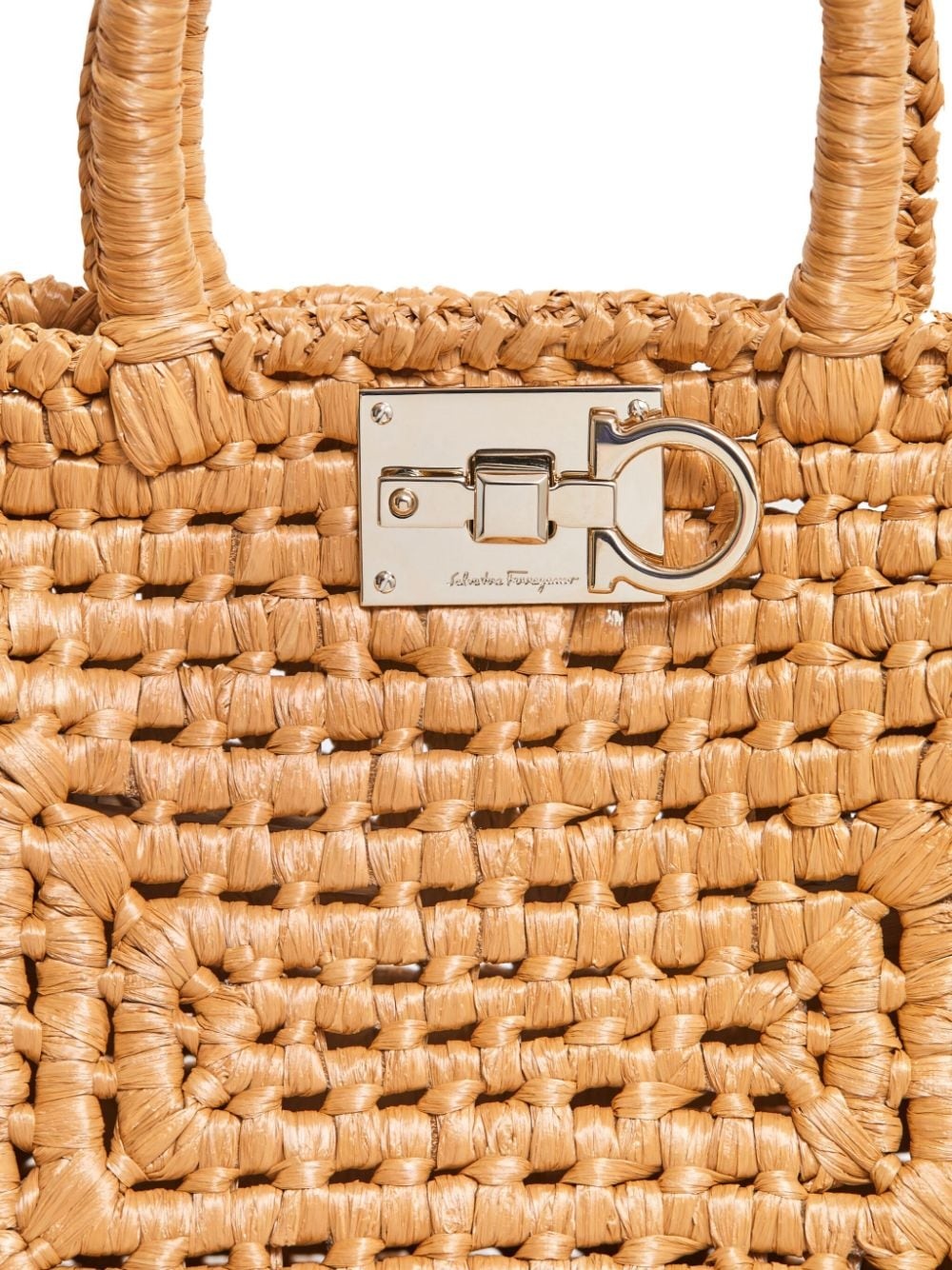 Studio Box raffia tote bag - 4