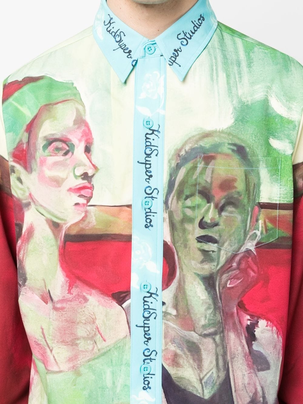 graphic-print shirt jacket - 5