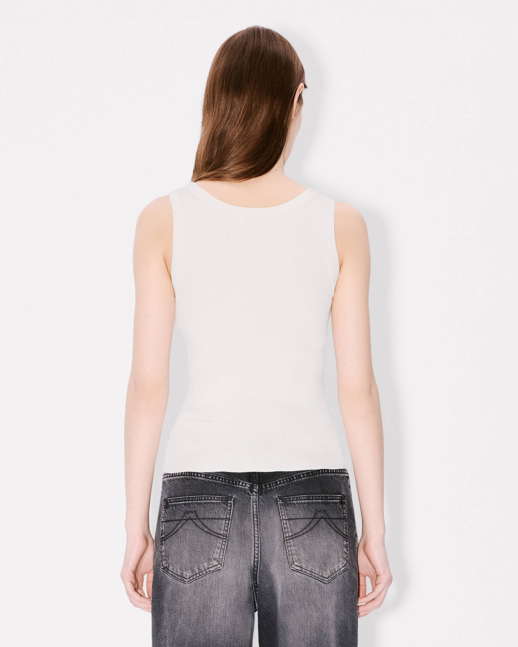 'Boke Flower 2.0' embroidered rib tank top - 4